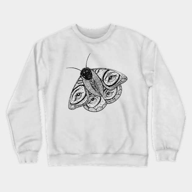 Cosmic Moth Crewneck Sweatshirt by absolemstudio